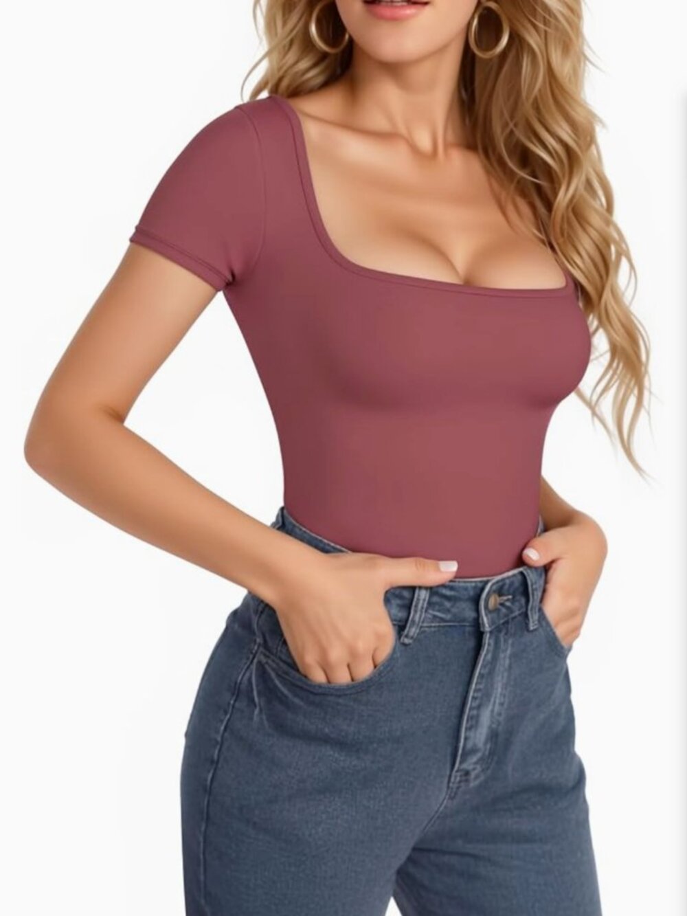 Square Neckline Bodysuit